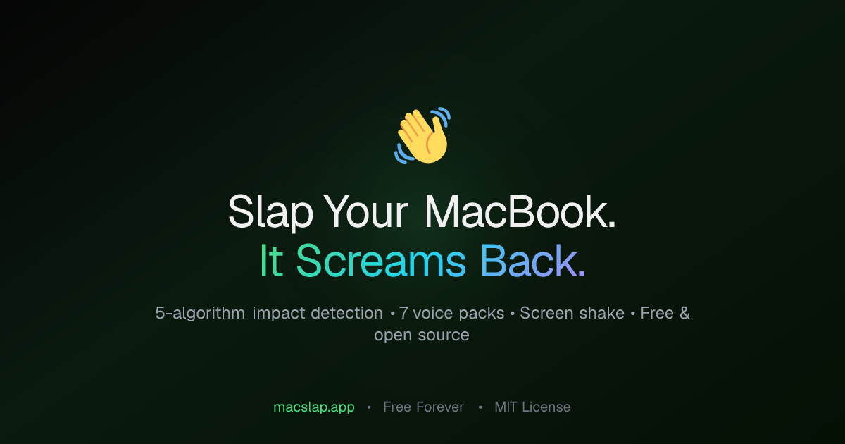 MacSlapApp — Slap Your MacBook and It Screams Back